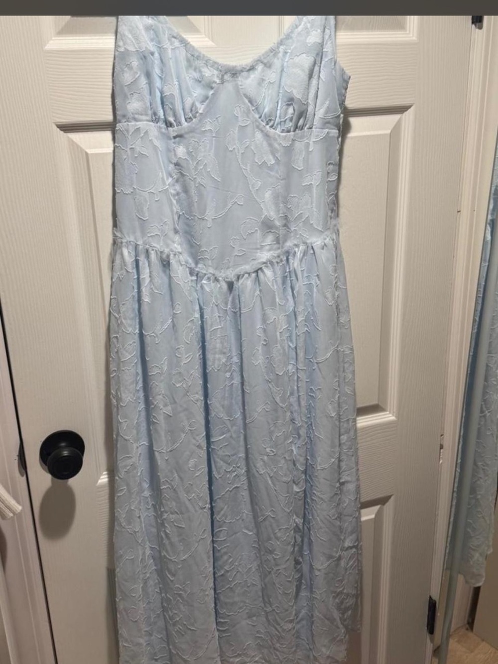 wild fable Light Blue Lace A-Line Dress